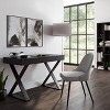 CorLiving Folio Cross Leg Farmhouse Desk Rich Brown: Modern Office Writing Desk with Drawer, Laminated Particle Board - 2 of 4