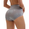 INSPIRE CHIC Women's High Waisted Floral Pattern Pants Tummy Control Butt Lifter Lace Shapewear Control Briefs - 2 of 4