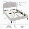 Yaheetech Upholstered Bed Frame with Button-Tufted Headboard - 3 of 4