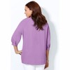 Catherines Women's Plus Size Light And Airy Y-Neck Blouse - image 3 of 4