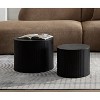 NicBex Modern Round Coffee Table Set of 2 with Inner Storage for Living Room and Office - 4 of 4
