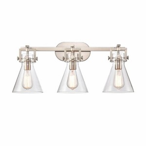 Newton - 3 Light Newton Cone Bath Vanity In IndustrialStyle-11.88 Inches Tall and 27 Inches Wide - 1 of 1
