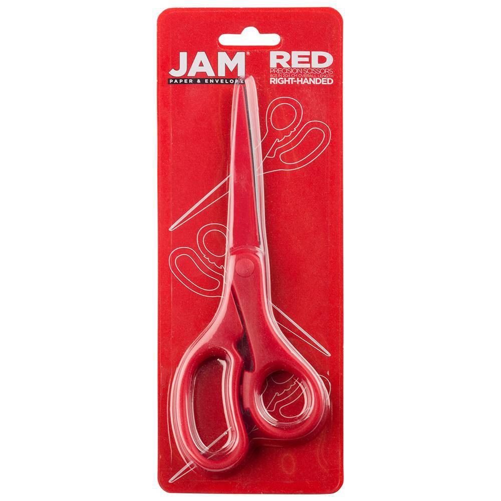 Photos - Accessory JAM Paper 8" Multi-Purpose Precision Scissors - Red