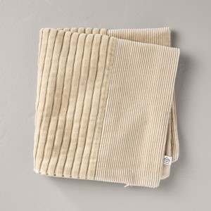 18"x18" Variegated Corduroy Decorative Pillow Cover Beige - Hearth & Hand™ with Magnolia: Cotton Velvet, Farmhouse Style - 1 of 4