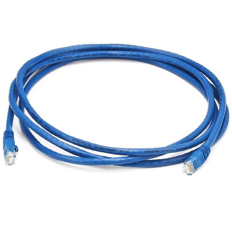 Monoprice Cat6 Ethernet Patch Cable - 7 Feet - Blue | Network Internet Cord - RJ45, Stranded, 550Mhz, UTP, Pure Bare Copper Wire, 24AWG, 4 of 7