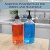 Cornucopia Brands 16oz Hands Dishes Pump Bottles 2pc Set; Soap Dispensers for Kitchen and Home - 4 of 4
