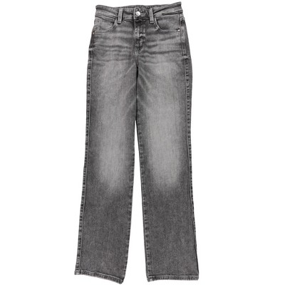 GUESS Womens Solid Straight Leg Jeans