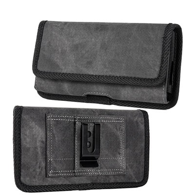 LUXMO Extra Large Horizontal Universal Pouch w/ Dual Card Slots - Dark Denim Fabric
