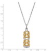 Black Bow Jewelry Sterling Silver & Gold Tone Cylinder Ash Holder Necklace, 18 Inch - 4 of 4