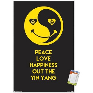 Trends International Peace Love Happy Unframed Wall Poster Prints - 1 of 4