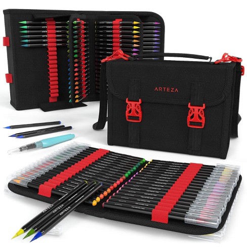 Arteza Blendable Ink Real Brush Tip Artist Brush Pens Set With