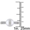 EVERLY JEWELRY |Sterling Silver 0.05 CT TW Diamond 8 - 8.5 MM White Freshwater Cultured Pearl Fashion Ring - 4 of 4