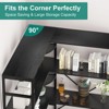 Homhougo 5 Tier Corner Bookshelf, Industrial Bookshelves, L Shape Tall Bookcase Black - 4 of 4