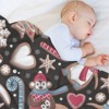 DSANE Penguin Christmas Gingerbread Christmas Throw Blanket Soft Fleece Christmas Blanket Cozy Flannel Throw for Couch Bed - 4 of 4