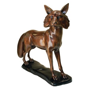 Design Toscano The Wary Standing Fox Cast Bronze Garden Statue - 1 of 4