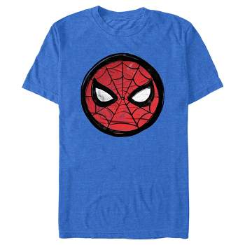 Men's Spider-Man: Beyond Amazing Mask Sketch Circle T-Shirt