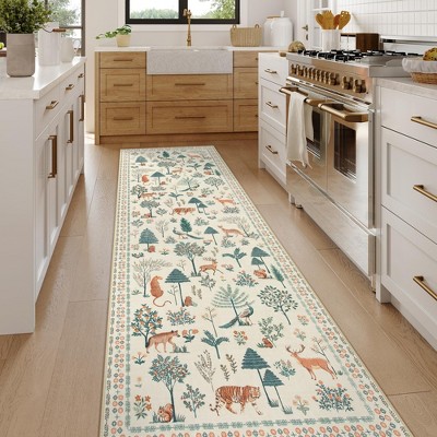 Lahome Machine Washable Animal Jungle Floor Non Slip Soft Rug for Living Room, Bedroom, or Dorm