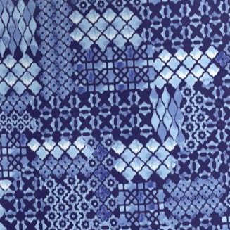 navy mosaic patchwork