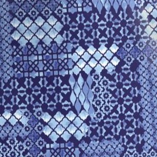 navy mosaic patchwork