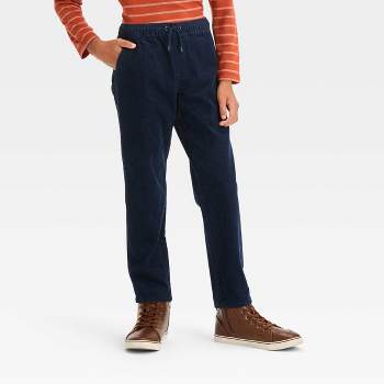 Boys' Relaxed Tapered Corduroy Pull-On Pants - Cat & Jack™ Blue 8