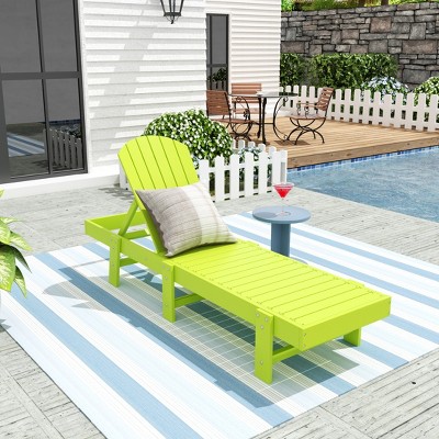 WestinTrends Dylan Adirondack Poly Reclining Chaise Lounge