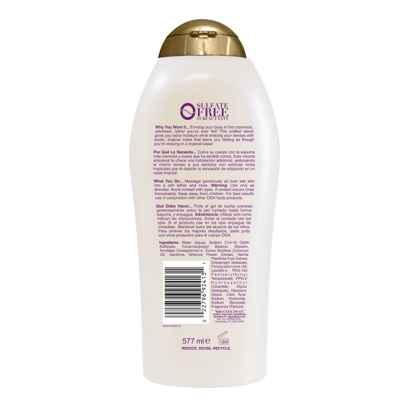 OGX Extra Creamy + Coconut Miracle Oil Ultra Moisture Body Wash - 19.5 fl oz, 5 of 6