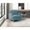 Sapphtopaz 1pc Accent Chair Chenille Upholstery Metal Legs Lounge Chair Living Room Chair Comfy Chair Arm Chair Furniture for Living Room - 4 of 4