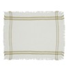 Saro Lifestyle Trendy Fringed Stripe Placemat (Set of 4), Beige, 13"x19" - 2 of 4
