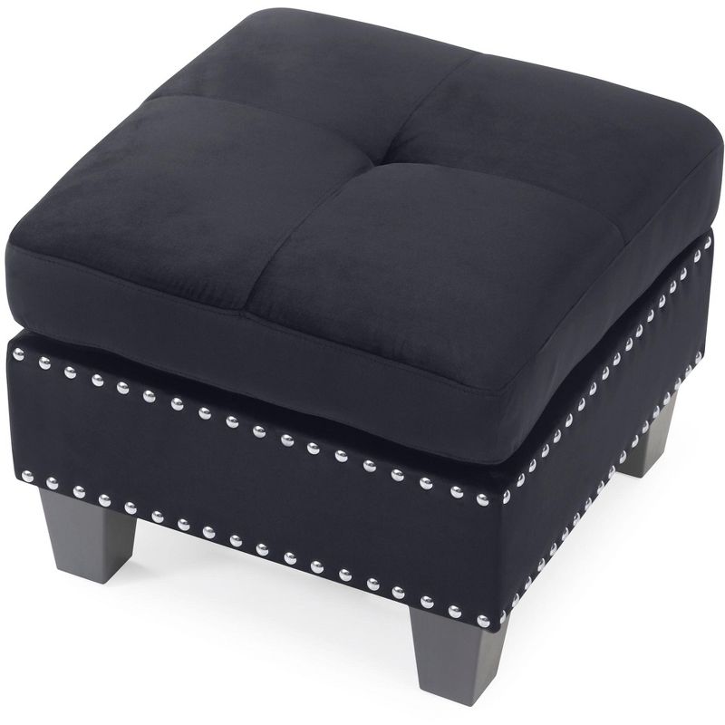 Passion Furniture Nailer Upholstered Ottoman, 3 of 6