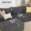 ODK 110" Modular Sectional Sofa, L-Shaped Cloud Couch with Chaise Lounge, Boneless Deep Seat Sofa for Living Room, Plush Corduroy Fabric - 3 of 4
