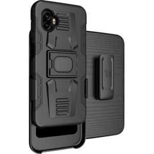Nakedcellphone Rugged Case with Stand and Belt Clip Holster for Samsung Galaxy XCover 6 Pro Phone - 1 of 4