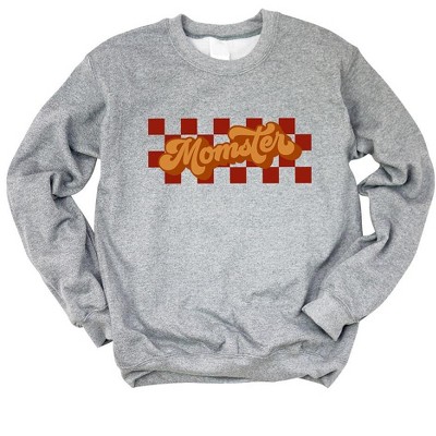 Simply Sage Market Women's Graphic Sweatshirt Momster Checkered