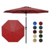 10ft Patio Umbrella, Table Umbrella Outdoor Patio with Crank Lift & Push Button Tilt, 8 Sturdy Ribs for Yard, Deck, Pool - 2 of 4