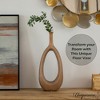 Uniquewise Fiberglass Floor Vases Modern Bohemian Ornamental Oval Design with Open Center for Entryway Living Room - 3 of 4