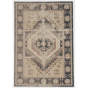 Great Zero Stiles Rug Off White/Blue - Linon - 1 of 4