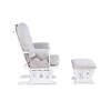 Glider Chair and Ottoman with Button-Tufted Back, Side Storage Pocket, and Bowed Back Design for Living Room - 4 of 4