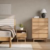 LuxenHome Summer Oak Engineered Wood Nightstand and End Table with Storage Brown - 3 of 4