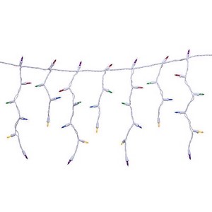 Celebrations Icicle Christmas Lights, Classic LED T5 Multicolored 300 ct - 19.6 ft. - 1 of 4
