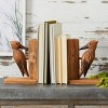 Pine Wood Woodpecker Bird Bookend (Set of 2) - 4 of 4
