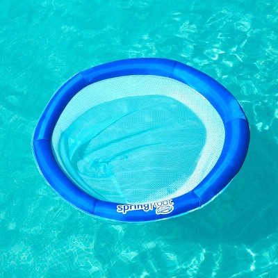 SwimWays Spring Float Papasan Pool Lounger with Hyper-Flate Valve - Blue