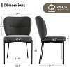 UNISOAR Dining Chairs Set of 2, 18.5 inch Chairs with Linen Cushion, Metal Legs for Living Room, Kitchen & Dining Room,Blue/Deep Gray/Light Gray - 2 of 4
