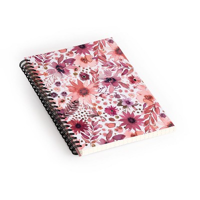 Ninola Design Rustic Flowers Organic Holiday Spiral Notebook - Deny Designs