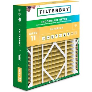Filterbuy 21x21x5 Air Filter (1-Pack), Pleated MERV 11 Allergen Defense Replacement HVAC AC Furnace Air Filters Replacement for Rheem, Ruud, & Protech - 1 of 4