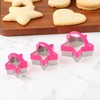 Unique Bargains Cookie Cutters Hanging Basket Star Cookie Mould Dishwasher Safe Stainless Steel Rose Red Silver Tone 1Set - 2 of 4