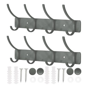 Unique Bargains Wall Mount Coat Rack with Hooks Used for Hanging Hat Towel Bathrooms - 1 of 4