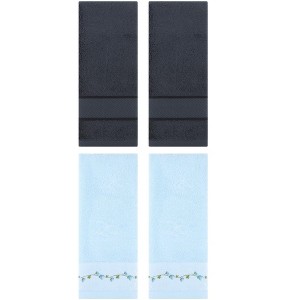 REGALWOVEN 4 Pcs Soft Absorbent Bathroom Decorative Hand Towel Set for Kitchen - 1 of 4
