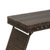 IHOMEADORE Brown Farmhouse Portable Folding Wicker Table - 4 of 4