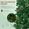 Racxily 6.5ft Slim Pencil Christmas Tree, Pine Needles with Cones & Metal Base for Holiday Decor - 4 of 4