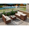 4 Pieces Patio Furniture Set,Outdoor Rattan Chair Wicker Sofa Garden Conversation Bistro Sets for Yard,Pool, Backyard - 2 of 4