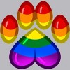 Adult Design By Humans Rainbow Pride Heart Pawprint By leashonlife Tank Top - 2 of 2